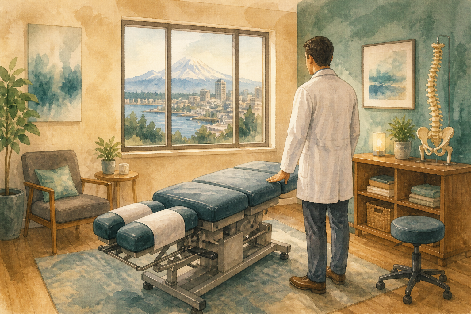 Aric M Turrubiate at the treatment table in Suite C